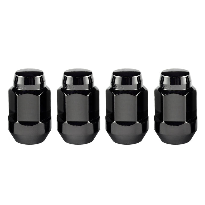 4-Pack Bulge Cone Seat Hex Lug Nuts <br> 1/2-20 Thread, 3/4in Hex x 1.45in L