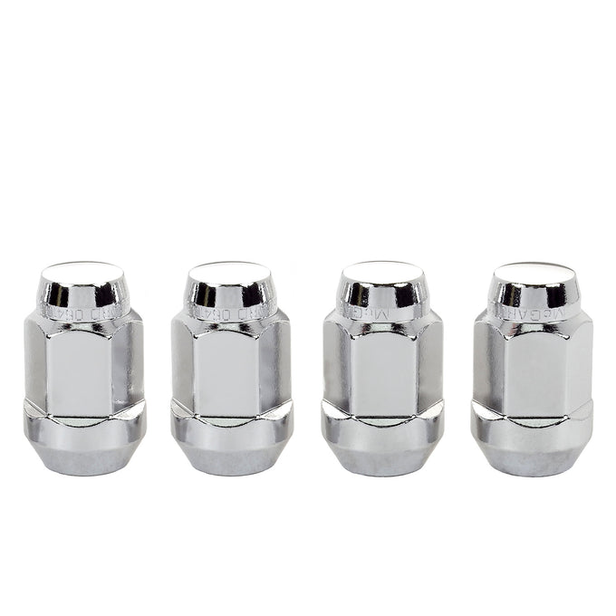 4-Pack Bulge Cone Seat Hex Lug Nuts <br> M14 x 1.5 Thread, 22mm Hex x 1.635in L