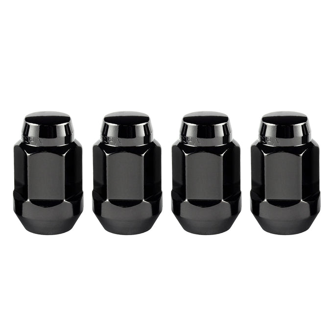 4-pack Bulge Cone Seat Style Hex Lug Nuts <br> M14 x 1.5 Thread, 22mm Hex x 1.635in L