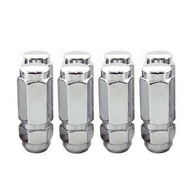 8-Pack Cone Seat Style Hex Lug Nuts <br> 1/2-20 Thread, 7/8in Hex x 2.50in L