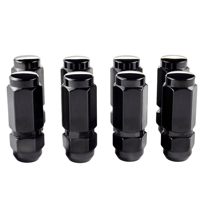 8-Pack Cone Seat Style Hex Lug Nuts <br> 9/16-18 Thread, 7/8in Hex x 2.50in L