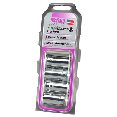 Cone Seat SplineDrive Lug Nut <br> M14 x 1.5 Thread, 22mm or 1.00in Hex x 1.935in L