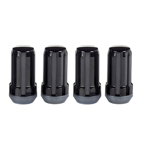 4-pack Tuner Style Cone Seat Lug Nuts <br> M14 x 1.5 Thread, 22mm or 1.00in Hex x 1.935in L