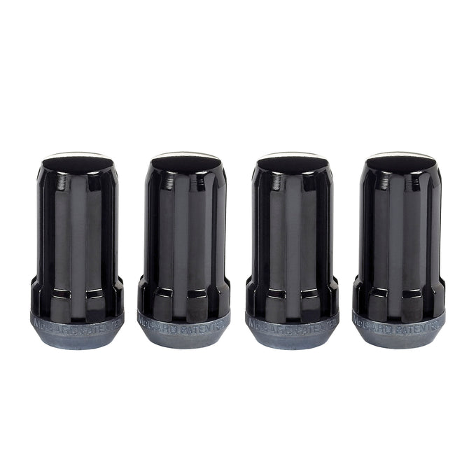 4-pack Tuner Style Cone Seat Lug Nuts <br> M14 x 1.5 Thread, 22mm or 1.00in Hex x 1.935in L