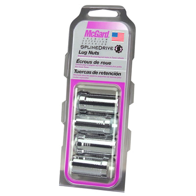 Cone Seat SplineDrive Lug Nut <br> M14 x 1.5 Thread, 22mm or 1.00in Hex x 1.648in L