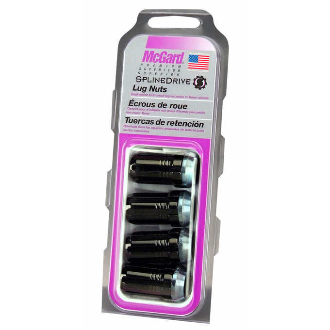 4-pack Tuner Style Cone Seat Lug Nuts <br> M14 x 1.5 Thread, 22mm or 1.00in Hex x 1.648in L