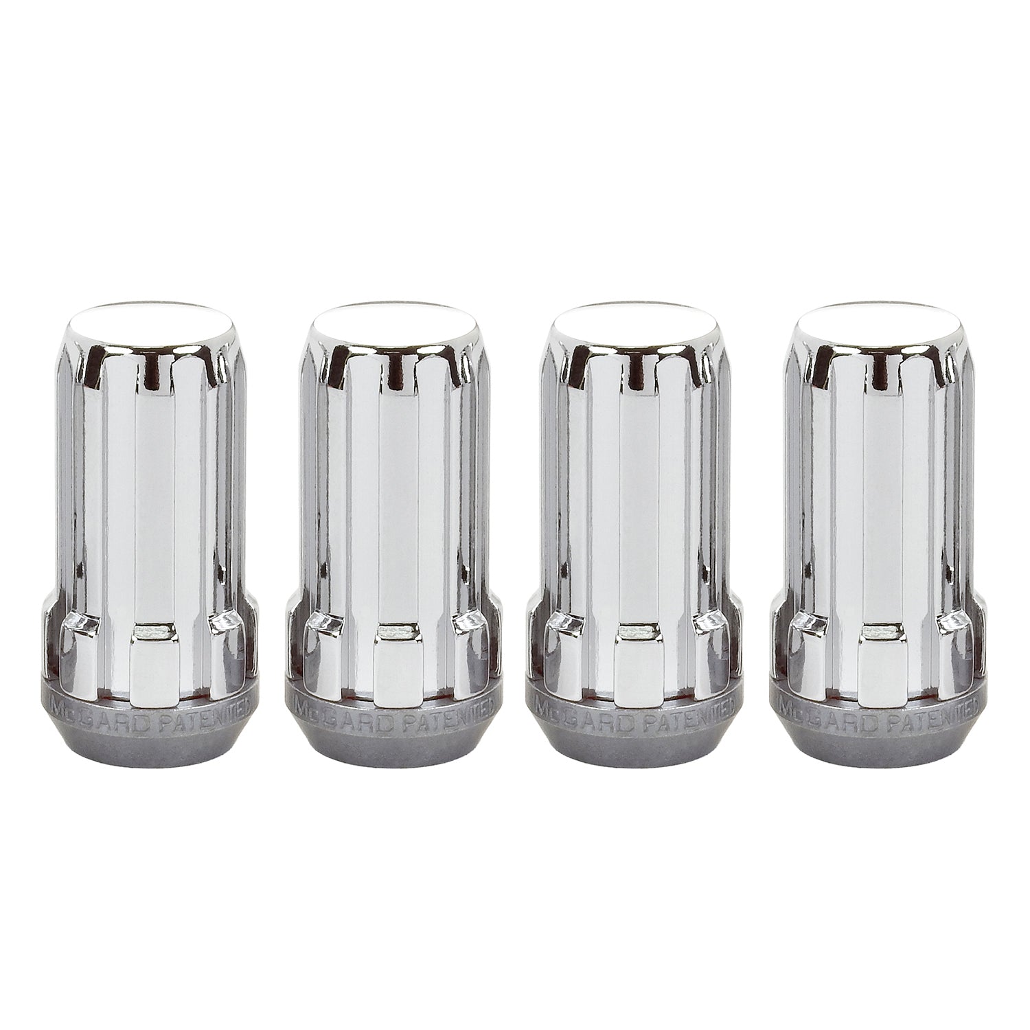 4-Pack SplineDrive Cone Seat Lug Nuts <br> 1/2-20 Thread, 13/16in Hex x 1.60in L
