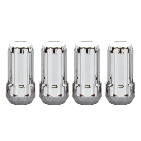 4-Pack SplineDrive Cone Seat Lug Nuts <br> 1/2-20 Thread, 13/16in Hex x 1.60in L