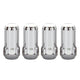 4-Pack SplineDrive Cone Seat Lug Nuts <br> 1/2-20 Thread, 13/16in Hex x 1.60in L
