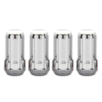 4-Pack SplineDrive Cone Seat Lug Nuts <br> 1/2-20 Thread, 13/16in Hex x 1.60in L