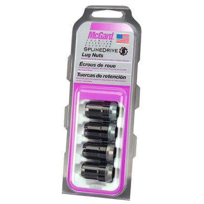 Cone Seat SplineDrive Lug Nut <br> M12 x 1.25 Thread, 13/16in Hex x 1.24in L