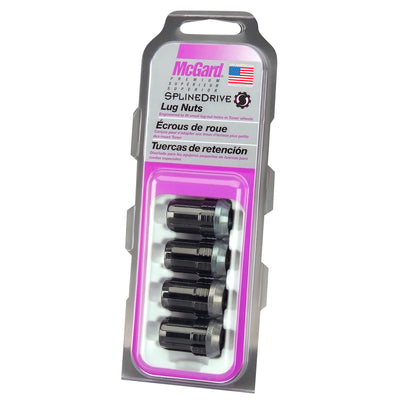 Cone Seat SplineDrive Lug Nut <br> M12 x 1.5 Thread, 13/16in Hex x 1.24in L