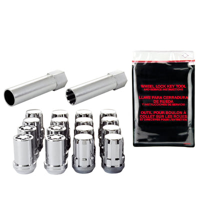 Tuner Style Cone Seat Wheel Installation Kit <br> M12 x 1.25 Thread, 13/16in Hex x 1.24in L