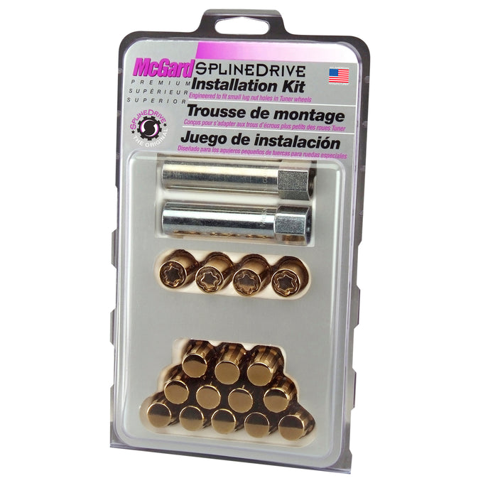 SplineDrive Cone Seat Wheel Installation Kit <br> M12 x 1.25 Thread, 13/16in Hex x 1.24in L