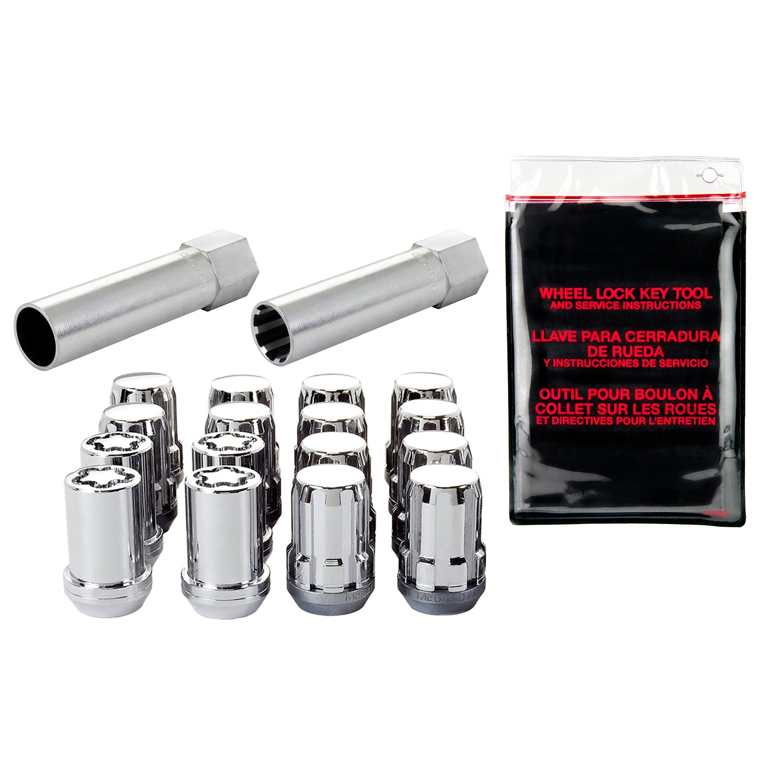 SplineDrive Tuner Cone Seat Wheel Installation Kit <br> M12 x 1.5 Thread, 13/16in Hex x 1.24in L