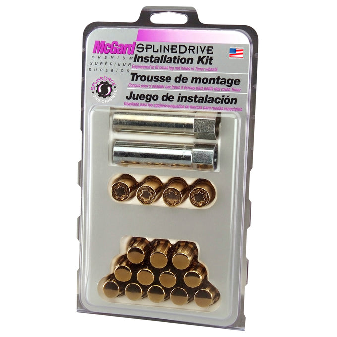SplineDrive Cone Seat Wheel Installation Kit <br> M12 x 1.5 Thread, 13/16in Hex x 1.24in L