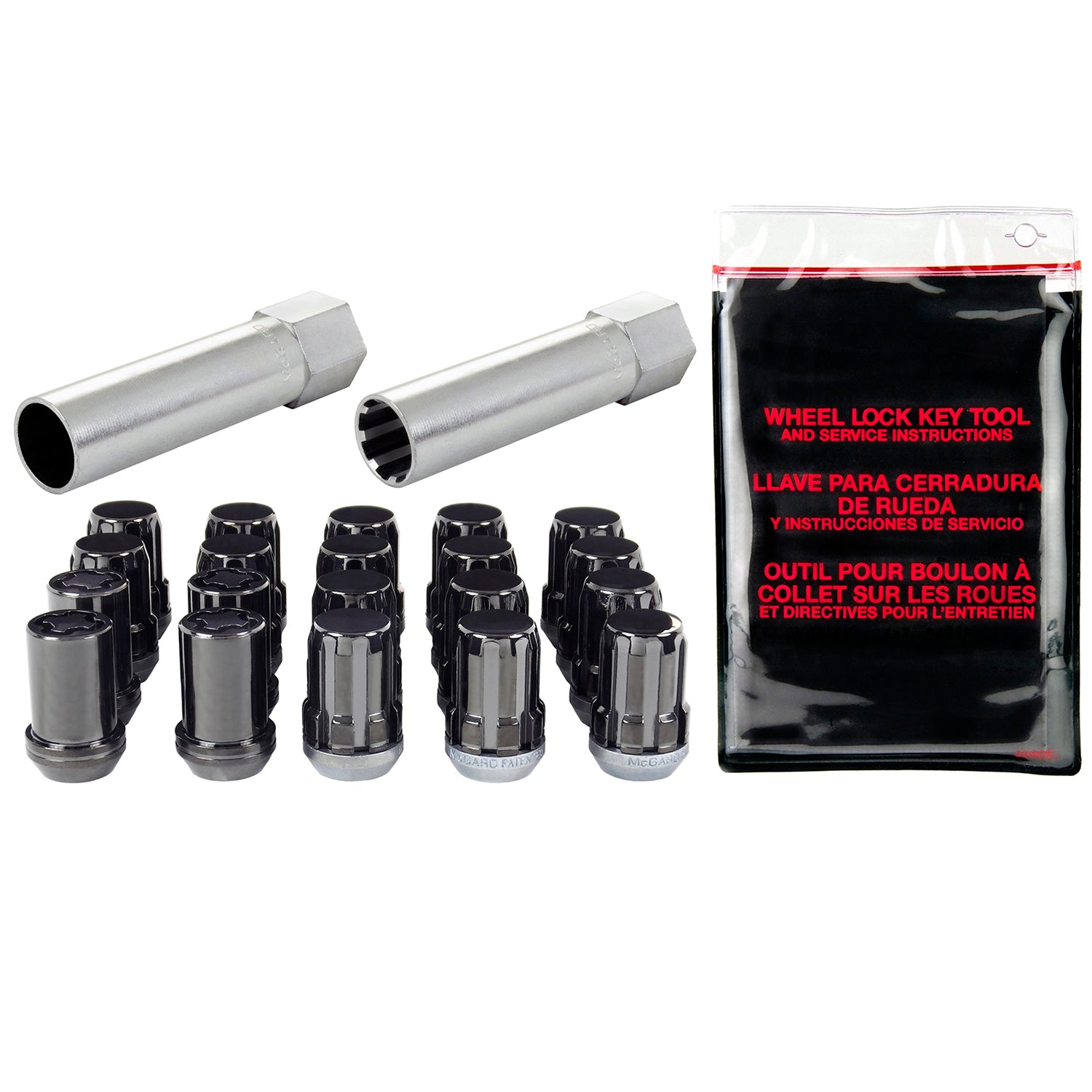 SplineDrive Cone Seat Wheel Installation Kit <br> M12 x 1.25 Thread, 13/16in Hex x 1.24in L