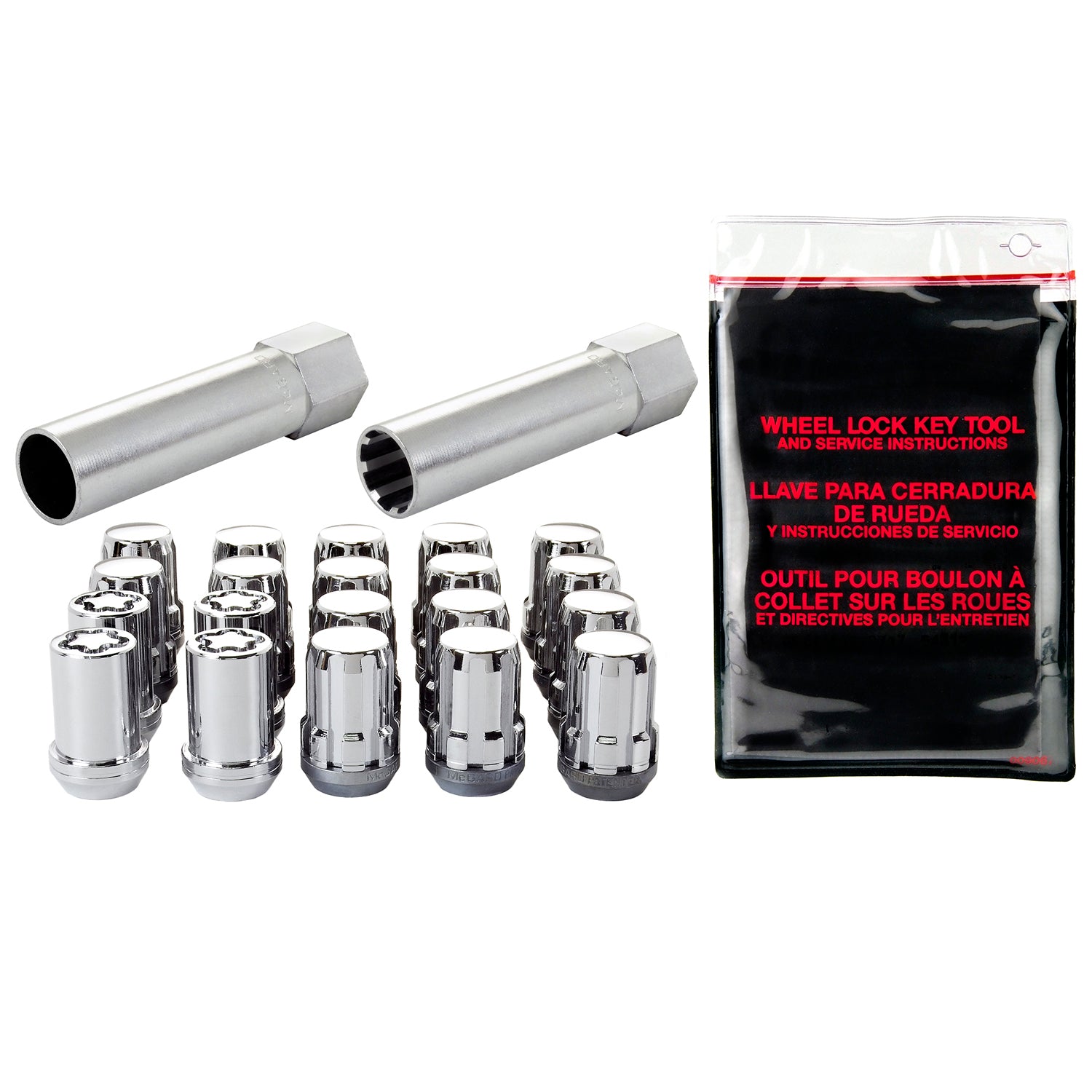 SplineDrive Cone Seat Wheel Installation Kit <br> M12 x 1.5 Thread, 13/16in Hex x 1.24in L