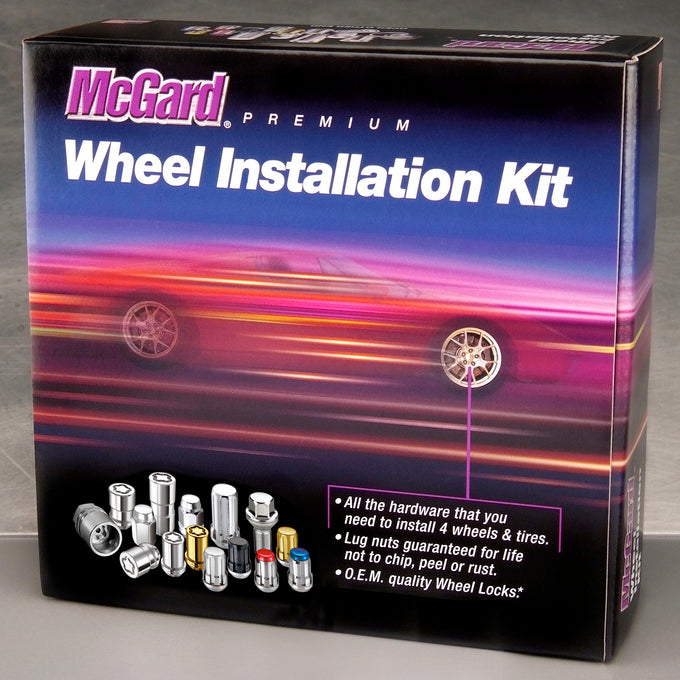 SplineDrive Cone Seat Wheel Installation Kit <br> 1/2-20 Thread, 13/16in Hex x 1.60in L