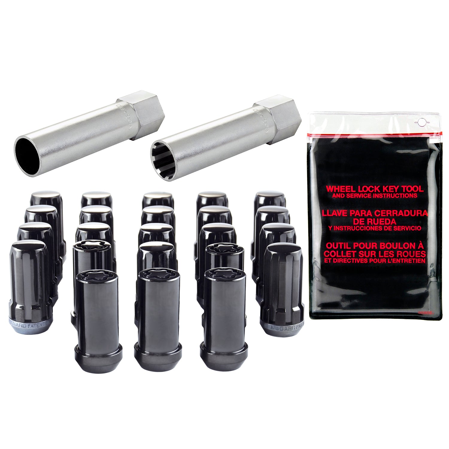 SplineDrive Cone Seat Wheel Installation Kit <br> 1/2-20 Thread, 13/16in Hex x 1.60in L