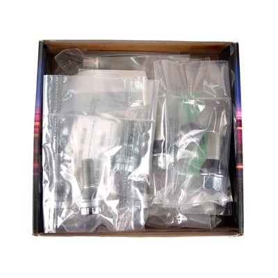 Wheel Installation Kit 5 Lug w/ Locks Cone Seat <br> M14 x 1.25, 17mm Hex, 27.5mm Shank Length