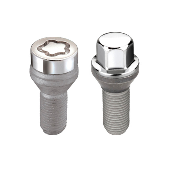 Wheel Installation Kit 5 Lug w/ Locks Cone Seat <br> M14 x 1.25, 17mm Hex, 27.5mm Shank Length