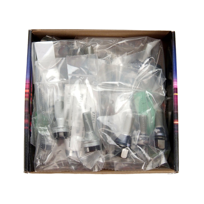 Wheel Installation Kit 5 Lug w/ Locks Radius Seat <br> M14 x 1.25, 17mm Hex, 27.5mm Shank Length