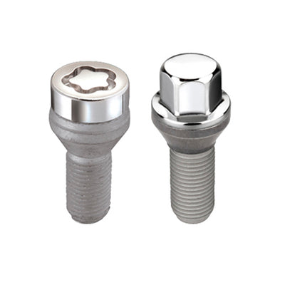 Wheel Installation Kit 5 Lug w/ Locks Cone Seat <br> M12 x 1.25, 17mm Hex, 25.6mm Shank Length