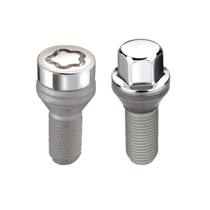 Wheel Installation Kit 5 Lug w/ Locks Cone Seat <br> M12 x 1.25, 17mm Hex, 25.6mm Shank Length