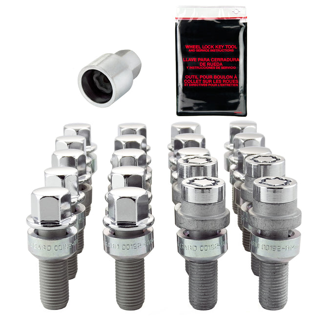 Wheel Installation Kit 5 Lug w/ Locks Radius Seat <br> M14 x 1.5, 17mm Hex, 28.1mm Shank Length