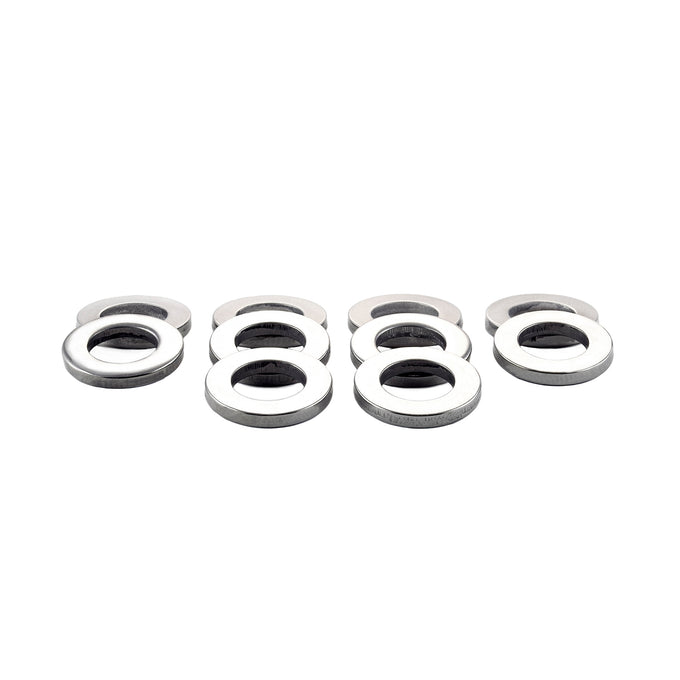 10 Pack Stainless Steel Cragar Center Washers <br> 0.695 ID X 1.224 in OD, 0.164 Thickness