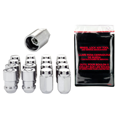 Cone Seat Exposed Style Wheel Installation Kit <br> M12 x 1.5 Thread, 13/16in Hex x 1.50in L