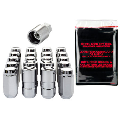 Cone Seat Exposed Style Wheel Installation Kit <br> M14 x 1.5 Thread, 22mm Hex x 1.635in L