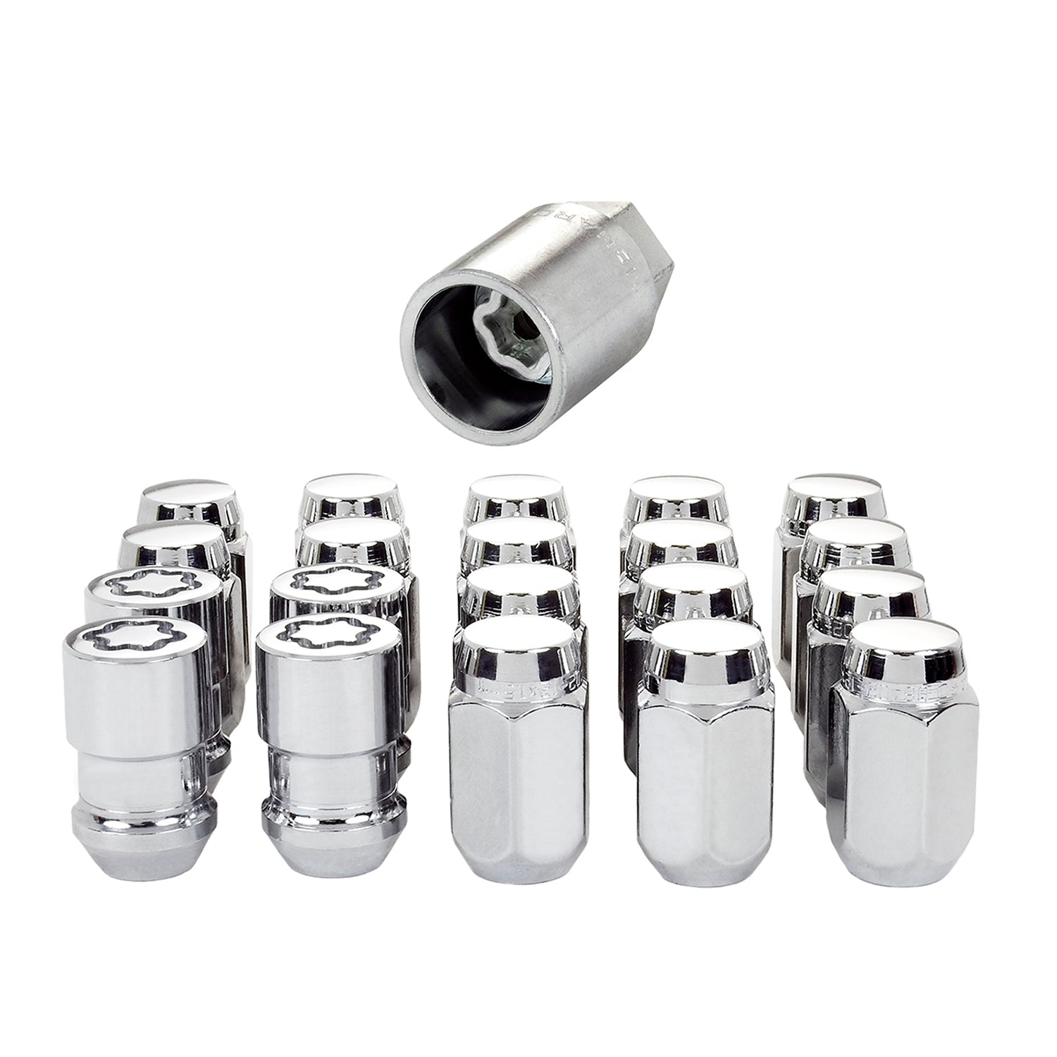 Cone Seat Exposed Style Wheel Installation Kit <br> 1/2-20 Thread, 13/16in Hex x 1.50in L