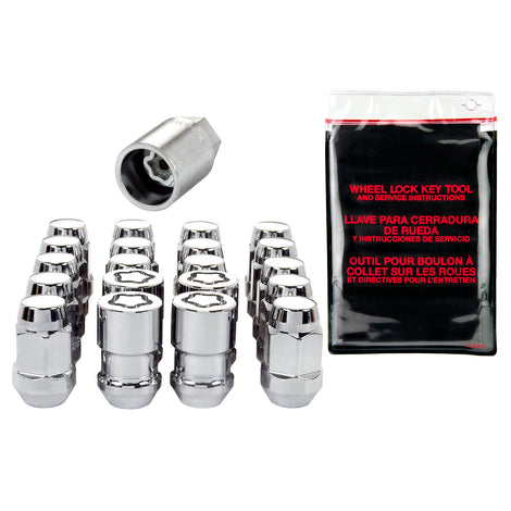 Cone Seat Exposed Style Wheel Installation Kit <br> M12 x 1.5 Thread, 3/4in Hex x 1.45in L