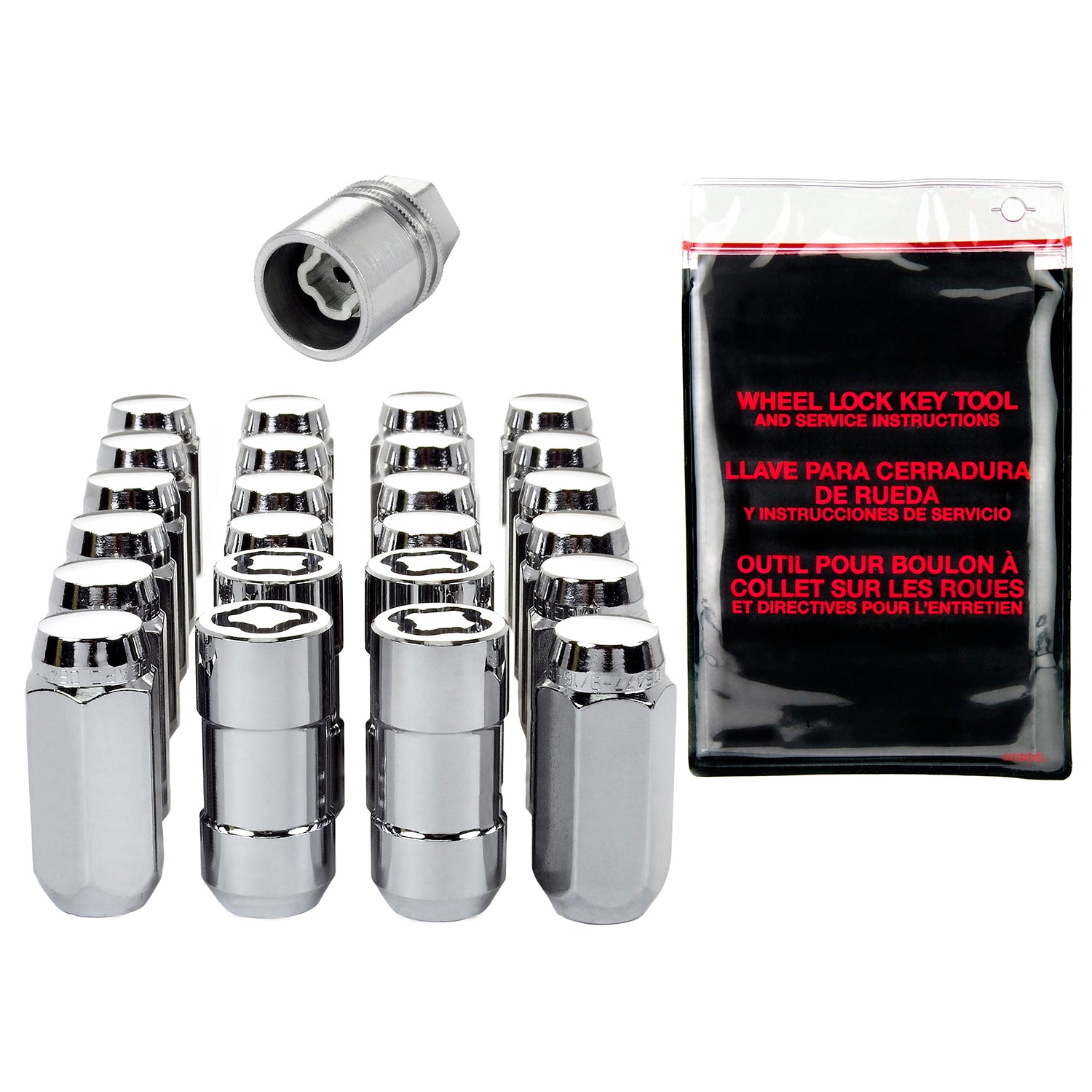 Cone Seat Exposed Wheel Installation Kit <br> M14 x 1.5 Thread, 22mm Hex x 1.945in L