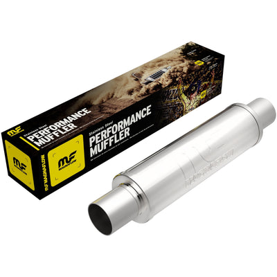 4 in. Round Straight-Through Performance Exhaust Muffler