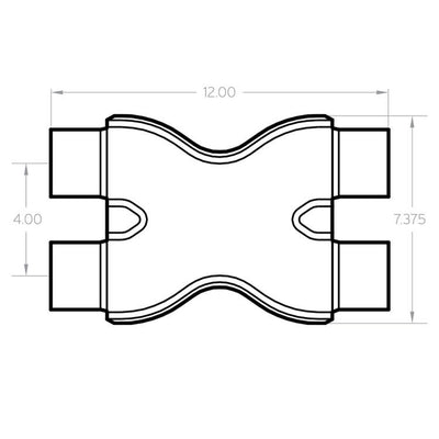 2.25 in. Tru-X Crossover Performance Exhaust X-Pipe