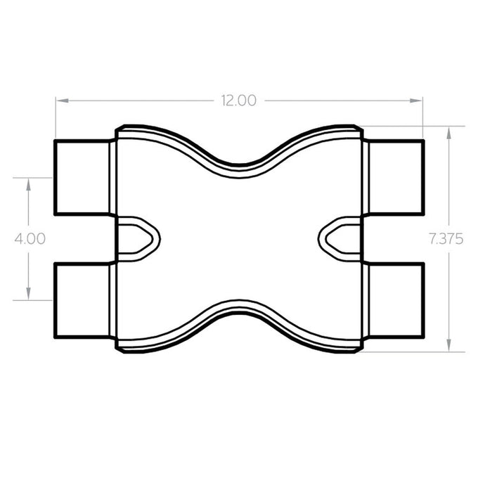 2.5 in. Tru-X Crossover Performance Exhaust X-Pipe
