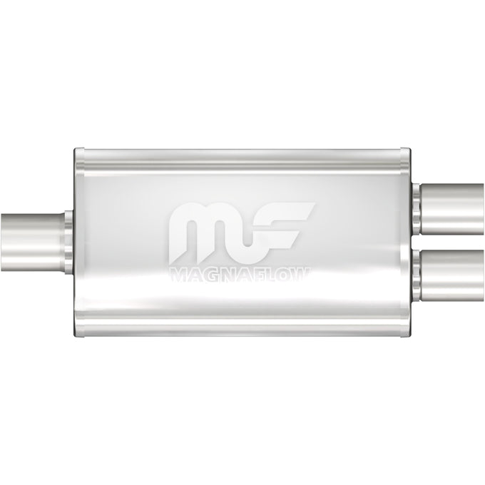 3.5 X 7 in. Oval Straight-Through Performance Exhaust Muffler
