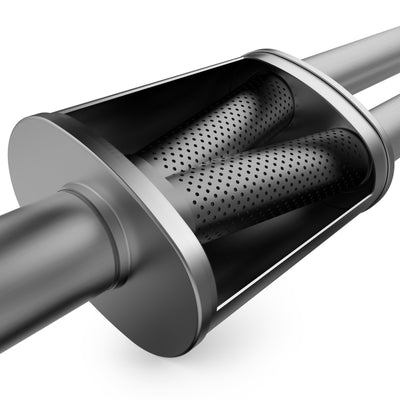 3.5 X 7 in. Oval Straight-Through Performance Exhaust Muffler