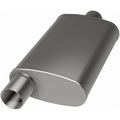 4 X 9 in. Oval Straight-Through Performance Exhaust Muffler <br>00-03 Chevy S10, GMC Sonoma, 05-15 Toyota Tacoma