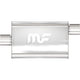 4 X 9 in. Oval Straight-Through Performance Exhaust Muffler <br>00-03 Chevy S10, GMC Sonoma, 05-15 Toyota Tacoma
