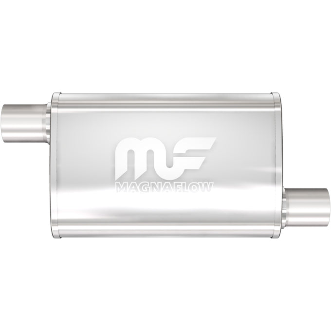 4 X 9 in. Oval Straight-Through Performance Exhaust Muffler <br>2018 Jeep Wrangler JK, 07-17 Wrangler 3.6L, 3.8L