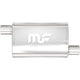 4 X 9 in. Oval Straight-Through Performance Exhaust Muffler <br>2018 Jeep Wrangler JK, 07-17 Wrangler 3.6L, 3.8L