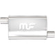 4 X 9 in. Oval Straight-Through Performance Exhaust Muffler <br>2018 Jeep Wrangler JK, 07-17 Wrangler 3.6L, 3.8L