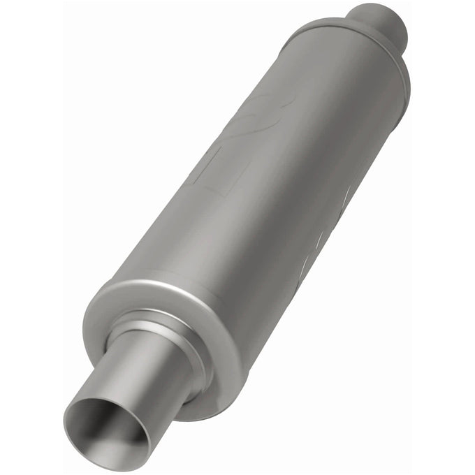 7 in. Round Straight-Through Performance Exhaust Muffler