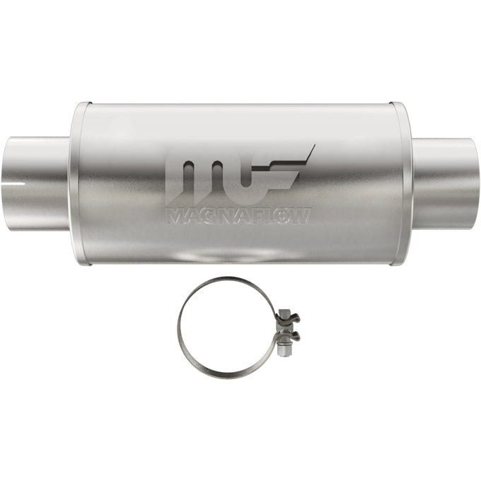 7 X 7 in. Round Straight-Through Performance Exhaust Muffler