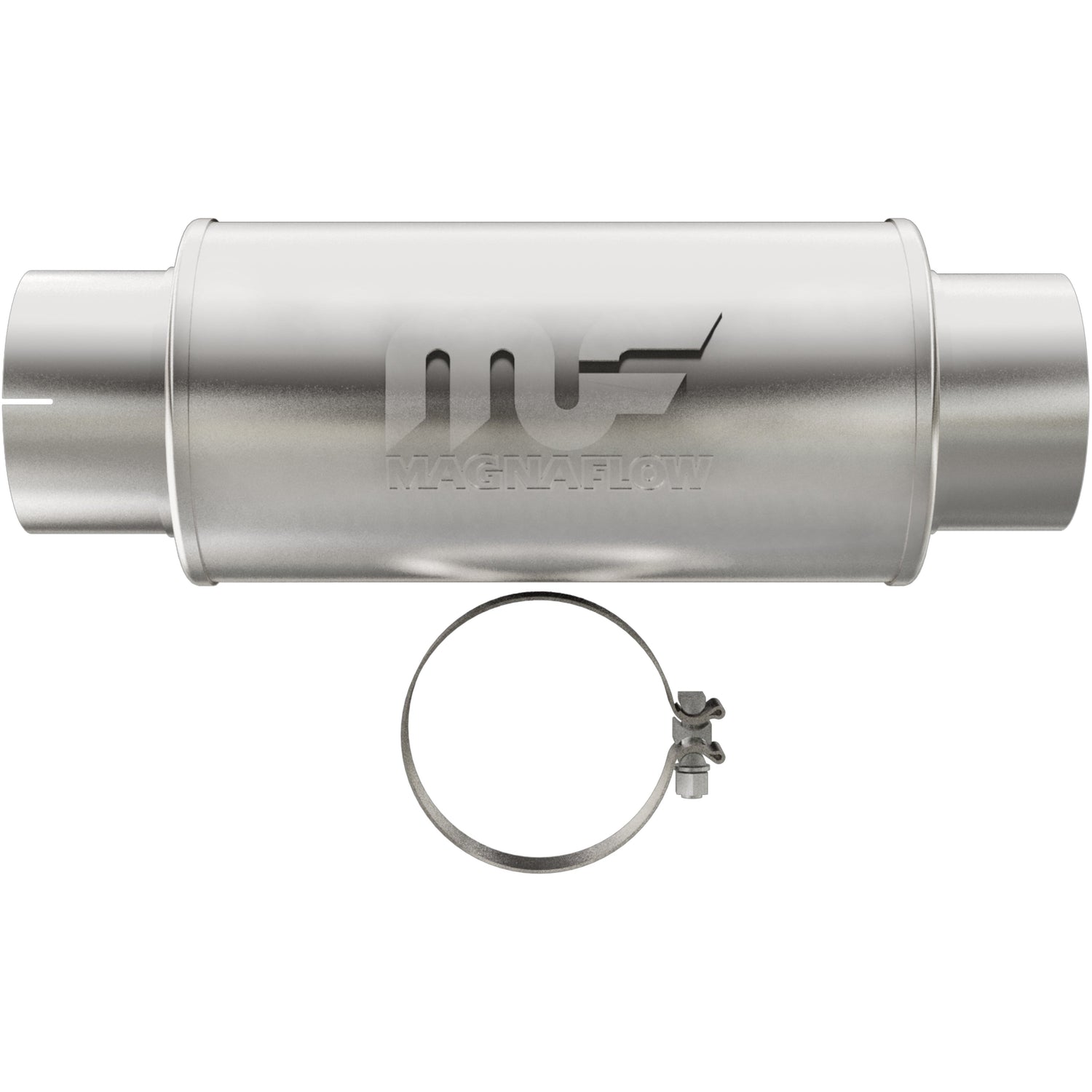7 X 7 in. Round Straight-Through Performance Exhaust Muffler