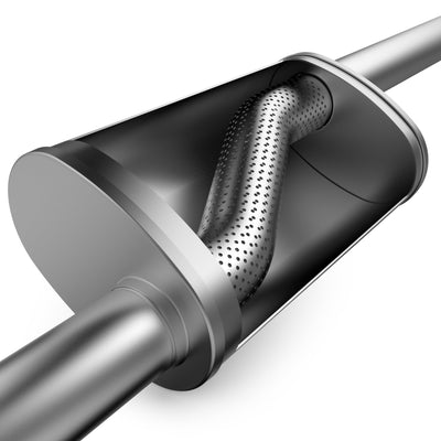 5 X 8 in. Oval Straight-Through Performance Exhaust Muffler
